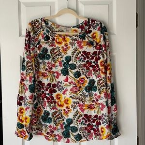 Loft Multicolored Floral Blouse